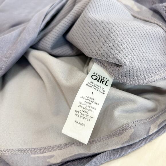 Athleta Girl Double The Fun Tank Purple Camo Back Size L Racerback EUC - Picture 7 of 7